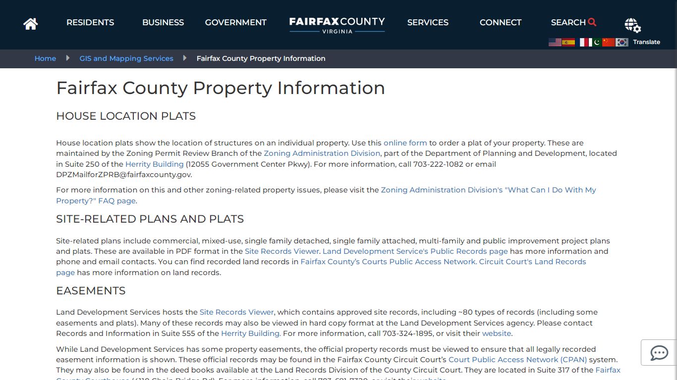 Fairfax County Property Information | GIS and Mapping Services